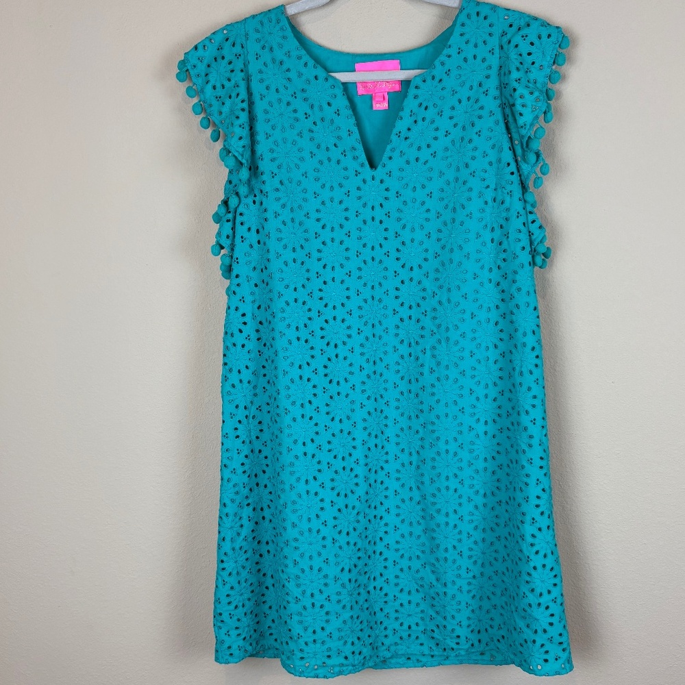 Lilly Pulitzer Teal Eyelet Dress